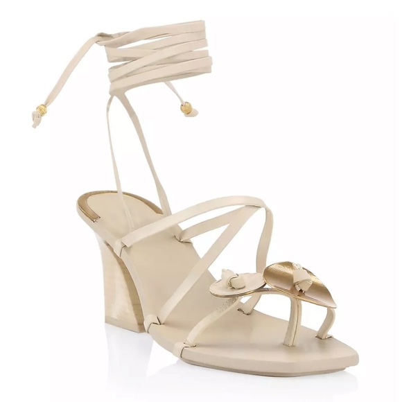 Tory Burch
Knotted Leather Ankle-Tie Sandals New Cream - Picture 2 of 13